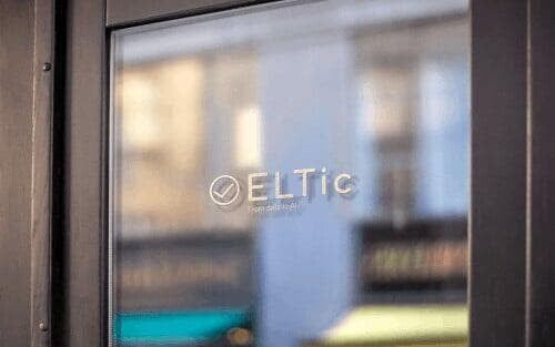 Glass door for ELTic's offices